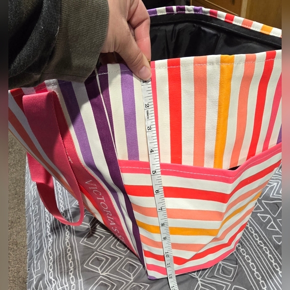 Victoria's Secret Multicolored Striped Beach Tote - Picture 6 of 6